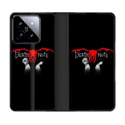 Housse cuir portefeuille Pour Xiaomi 14 Manga Death Note Noir