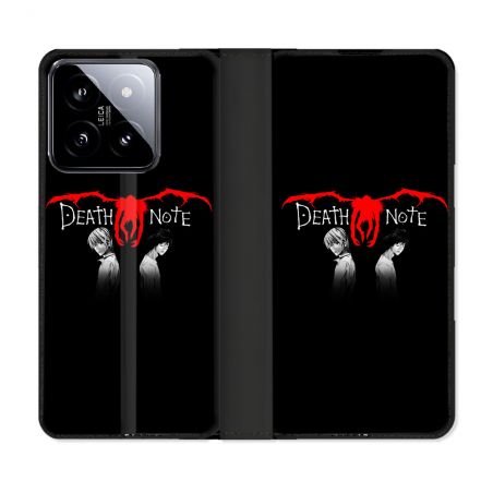 Housse cuir portefeuille Pour Xiaomi 14 Manga Death Note Noir
