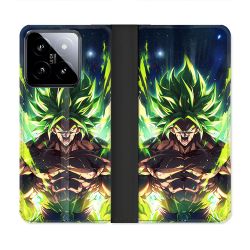 Housse cuir portefeuille Pour Xiaomi 14 Manga Dragon Ball Broly