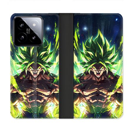 Housse cuir portefeuille Pour Xiaomi 14 Manga Dragon Ball Broly
