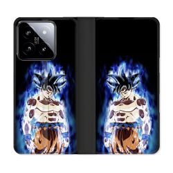Housse cuir portefeuille Pour Xiaomi 14 Manga Dragon Ball Sangoku Noir