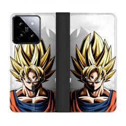 Housse cuir portefeuille Pour Xiaomi 14 Manga Dragon Ball Sangoku Portrait
