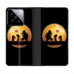Housse cuir portefeuille Pour Xiaomi 14 Manga Dragon Ball Vintage