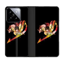 Housse cuir portefeuille Pour Xiaomi 14 Manga Fairy Tail Logo Noir