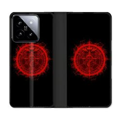 Housse cuir portefeuille Pour Xiaomi 14 Manga Fullmetal Alchemist Logo