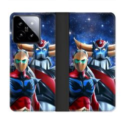 Housse cuir portefeuille Pour Xiaomi 14 Manga Goldorak