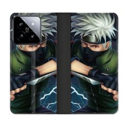 Housse cuir portefeuille Pour Xiaomi 14 Manga Naruto Kakashi