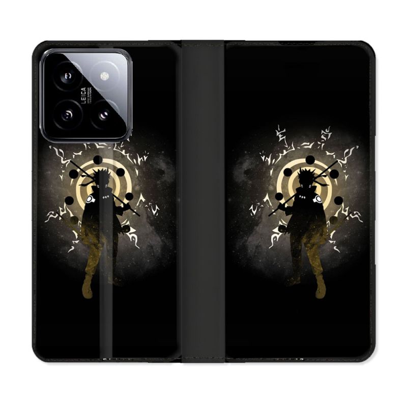 Housse cuir portefeuille Pour Xiaomi 14 Manga Naruto Sage