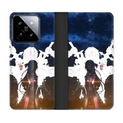 Housse cuir portefeuille Pour Xiaomi 14 Manga SAO sword Art Online Asuna