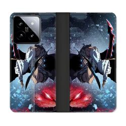 Housse cuir portefeuille Pour Xiaomi 14 Manga Solo Leveling Sung Epee