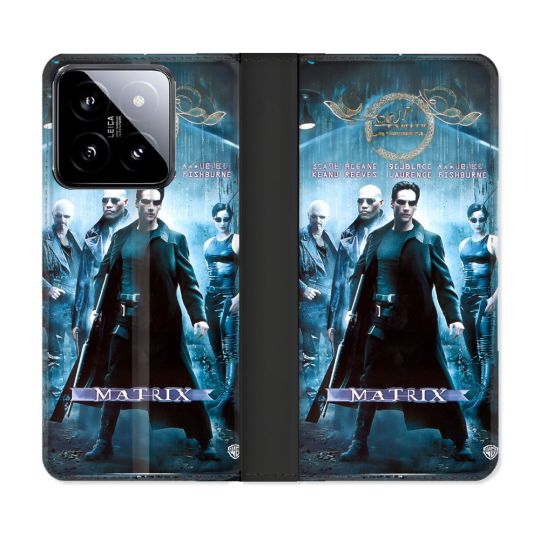 Housse cuir portefeuille Pour Xiaomi 14 Matrix Affiche