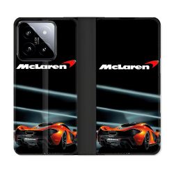 Housse cuir portefeuille Pour Xiaomi 14 Mc Laren