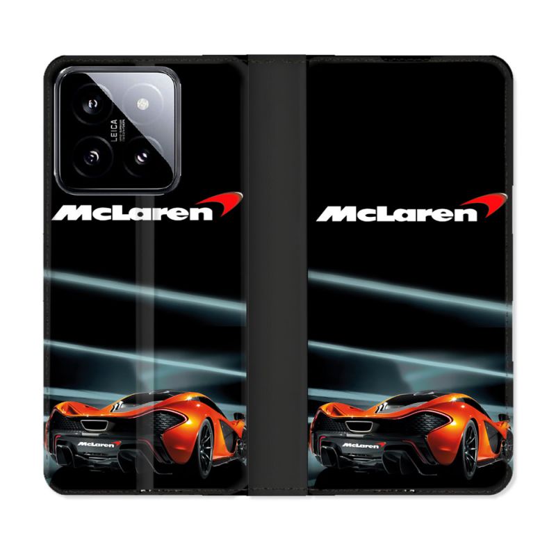 Housse cuir portefeuille Pour Xiaomi 14 Mc Laren