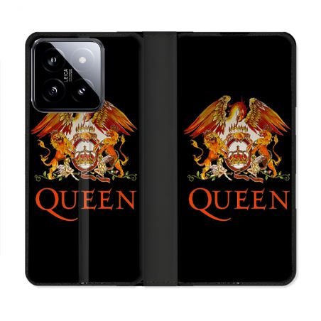 Housse cuir portefeuille Pour Xiaomi 14 Musique Rock Queen
