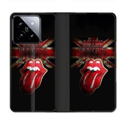 Housse cuir portefeuille Pour Xiaomi 14 Musique Rolling Stones