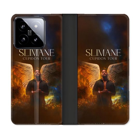 Housse cuir portefeuille Pour Xiaomi 14 Musique Slimane Ange