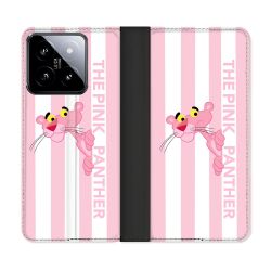 Housse cuir portefeuille Pour Xiaomi 14 Panthere Rose