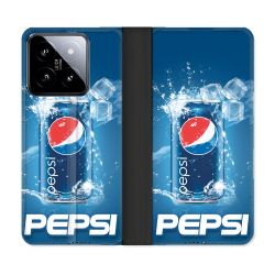 Housse cuir portefeuille Pour Xiaomi 14 Pepsi