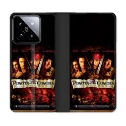 Housse cuir portefeuille Pour Xiaomi 14 Pirate Des Caraibes