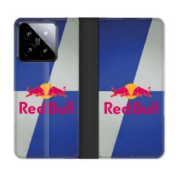Housse cuir portefeuille Pour Xiaomi 14 Red Bull Classique