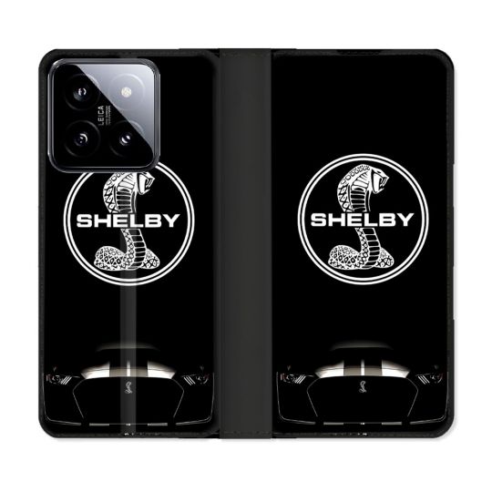 Housse cuir portefeuille Pour Xiaomi 14 Shelby