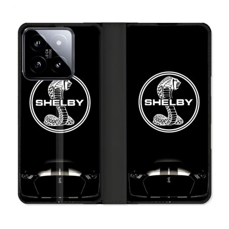 Housse cuir portefeuille Pour Xiaomi 14 Shelby