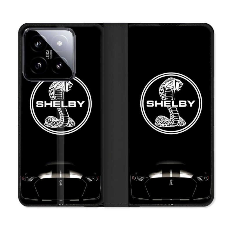 Housse cuir portefeuille Pour Xiaomi 14 Shelby