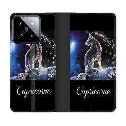Housse cuir portefeuille Pour Xiaomi 14 Signe Zodiaque 2 Capricorne
