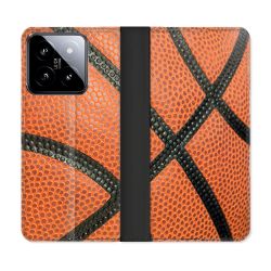 Housse cuir portefeuille Pour Xiaomi 14 Sport Ballon Basket