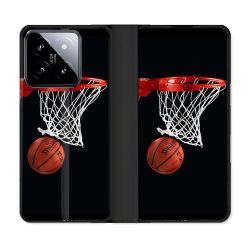 Housse cuir portefeuille Pour Xiaomi 14 Sport Basket Panier