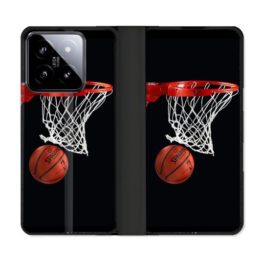 Housse cuir portefeuille Pour Xiaomi 14 Sport Basket Panier
