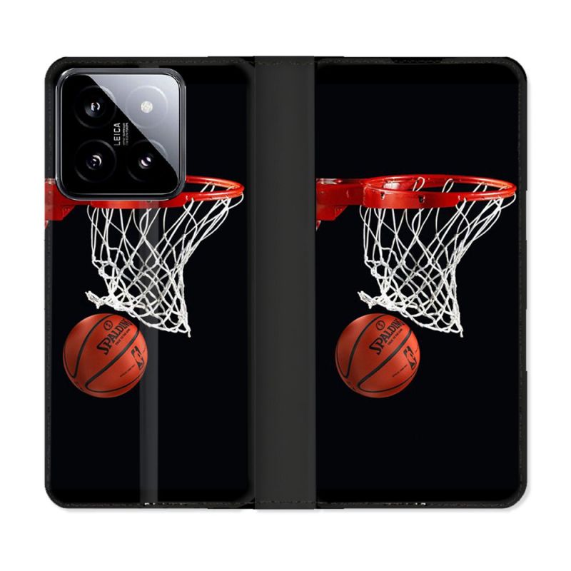 Housse cuir portefeuille Pour Xiaomi 14 Sport Basket Panier