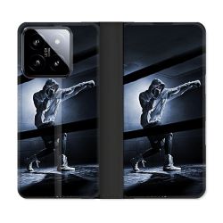 Housse cuir portefeuille Pour Xiaomi 14 Sport Boxe Poing