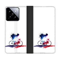 Housse cuir portefeuille Pour Xiaomi 14 Sport Cyclisme France