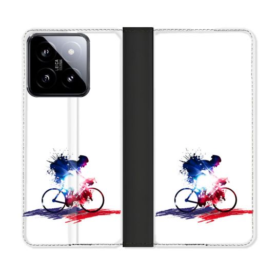 Housse cuir portefeuille Pour Xiaomi 14 Sport Cyclisme France