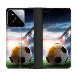 Housse cuir portefeuille Pour Xiaomi 14 Sport Football Stade