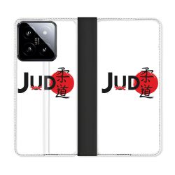 Housse cuir portefeuille Pour Xiaomi 14 Sport Judo Logo