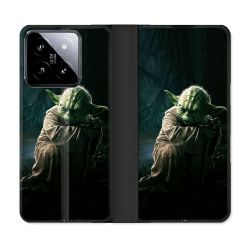 Housse cuir portefeuille Pour Xiaomi 14 Star Wars - Yoda sombre