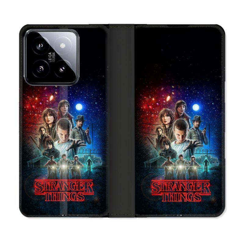 Housse cuir portefeuille Pour Xiaomi 14 Stranger Things Affiche 1