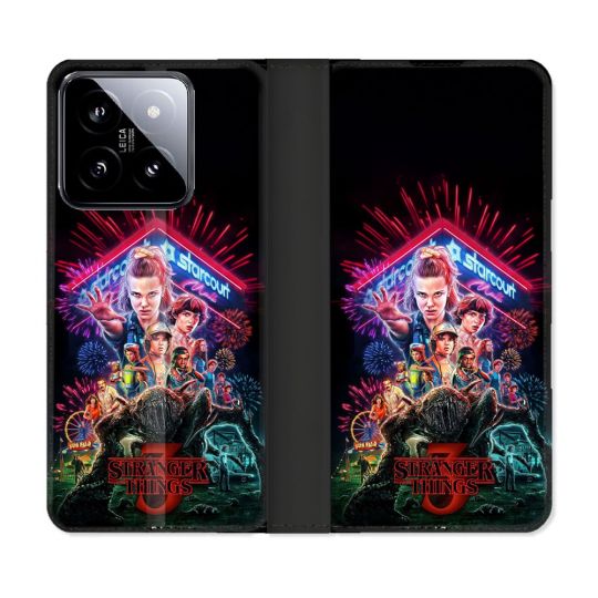 Housse cuir portefeuille Pour Xiaomi 14 Stranger Things Affiche 3