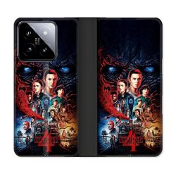 Housse cuir portefeuille Pour Xiaomi 14 Stranger Things Affiche 4