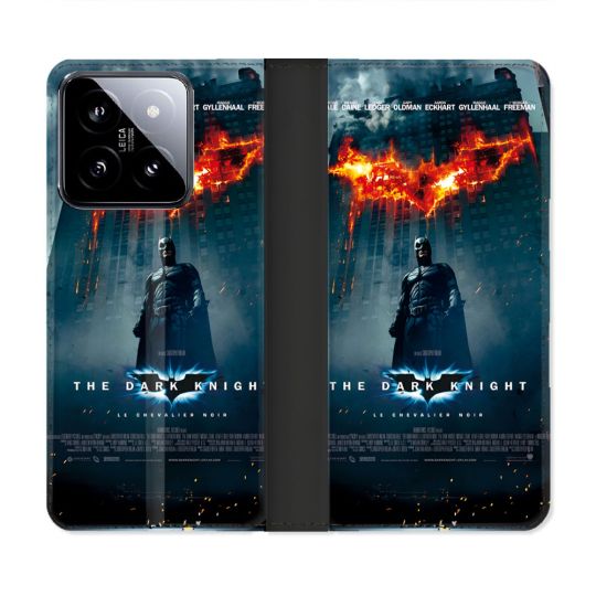 Housse cuir portefeuille Pour Xiaomi 14 The Dark Night