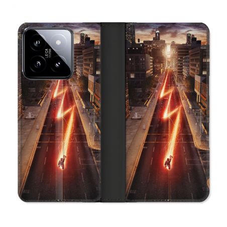 Housse cuir portefeuille Pour Xiaomi 14 The Flash City