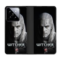 Housse cuir portefeuille Pour Xiaomi 14 The Witcher Noir