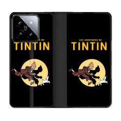 Housse cuir portefeuille Pour Xiaomi 14 Tintin Classique