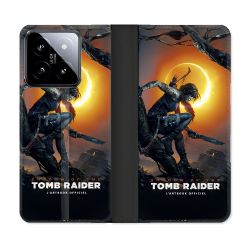 Housse cuir portefeuille Pour Xiaomi 14 Tomb Raider
