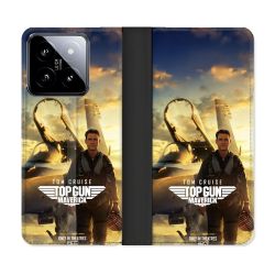 Housse cuir portefeuille Pour Xiaomi 14 Top Gun