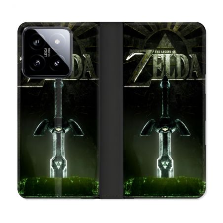 Housse cuir portefeuille Pour Xiaomi 14 Zelda
