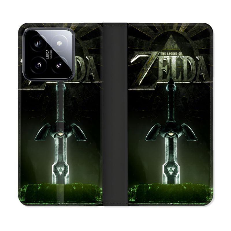 Housse cuir portefeuille Pour Xiaomi 14 Zelda