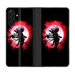 Housse cuir portefeuille Pour Samsung Galaxy A17 5G Voyage Japon Samourai